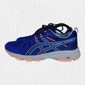 Asics Gel Venture 7 Trail Running Shoes Womens Size 9 Blue Sneaker 1012A476